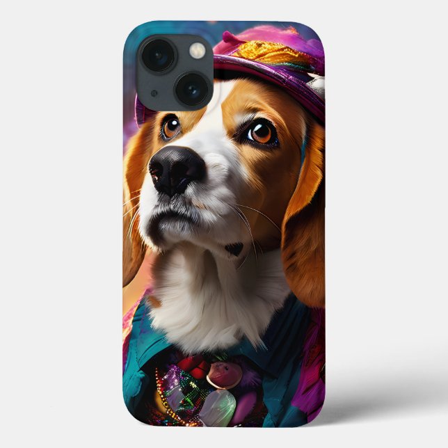 Coques Case-Mate iPhone Beagle dans un Casquette rose (Verso)