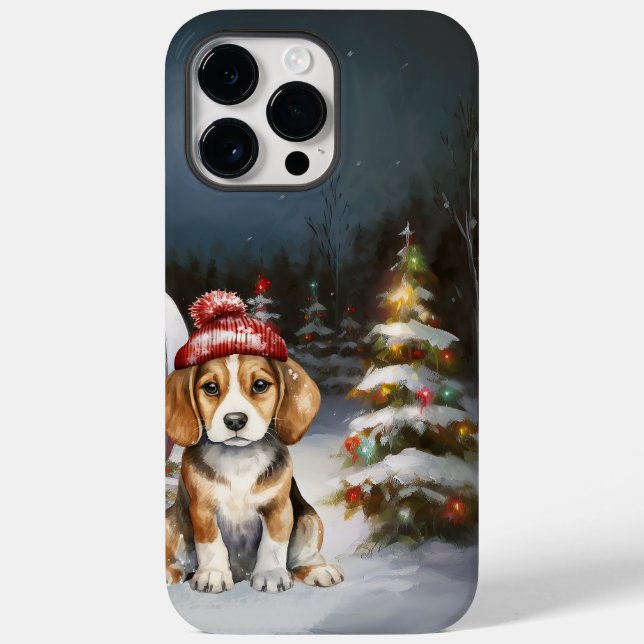 Coques Case-Mate iPhone Beagle d'hiver Caravan Christmas Adventure (Verso)