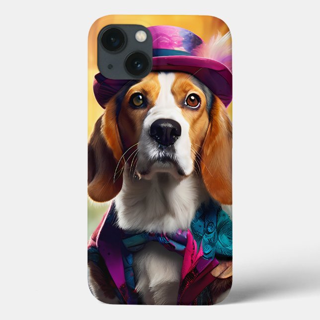 Coques Case-Mate iPhone Beagle en costume vibrant (Verso)
