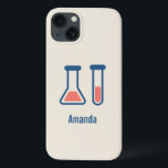 Case-Mate iPhone Case Beaker & Test Tube Science Themed<br><div class="desc">Un étui téléphonique avec un dessin mignon d'un tube d'essai et d'un bécher. Parfait pour les types scientifiques.</div>