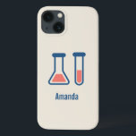 Case-Mate iPhone Case Beaker & Test Tube Science Themed<br><div class="desc">Un étui téléphonique avec un dessin mignon d'un tube d'essai et d'un bécher. Parfait pour les types scientifiques.</div>