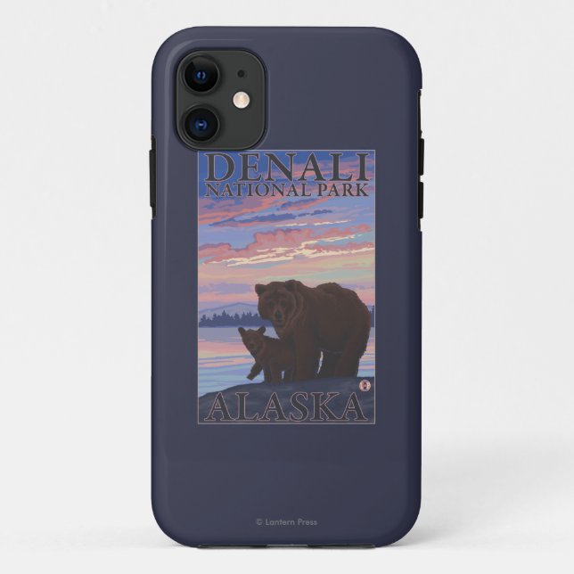 Coques Case-Mate iPhone Bear and Cub - Denali National Park, Alaska (Dos)