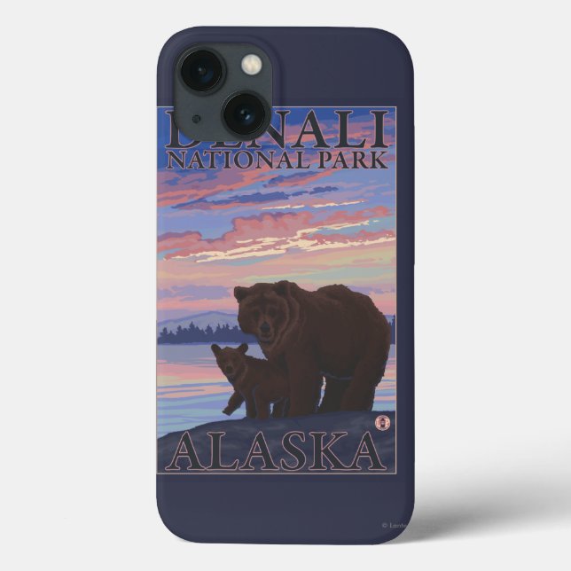 Coques Case-Mate iPhone Bear and Cub - Denali National Park, Alaska (Verso)