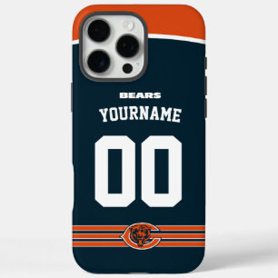Coque iPhone 16 Pro Max Bears personnalisées Jersey Football américain