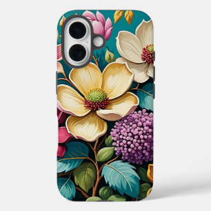 Coque Pour iPhone 16 Beau Art Floral Vibrant