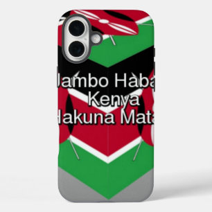 Coque Pour iPhone 16 Plus 🇰 🇪 Beau Beau Drapeau Kenyan