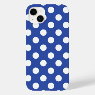 Coque Case-Mate iPhone Beau Bleu - Motif blanc Polka Dot