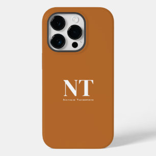 Coque Case-Mate iPhone Beau caramel clair avec texte blanc moderne