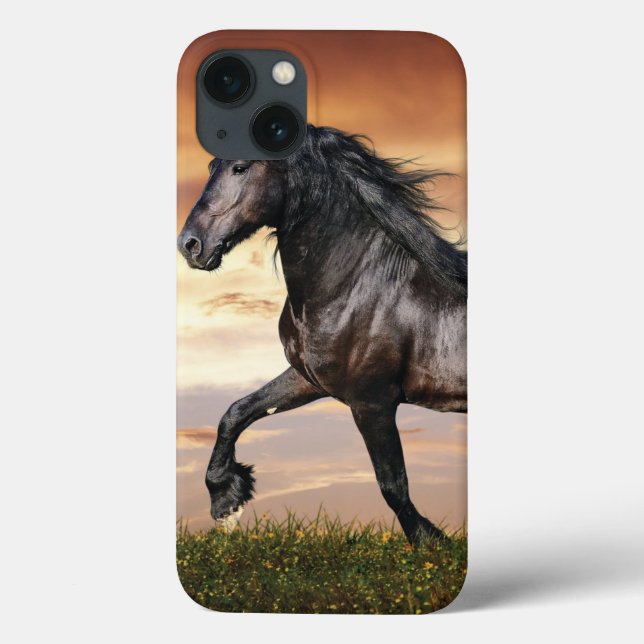 Coques Case-Mate iPhone Beau Cheval Noir (Verso)