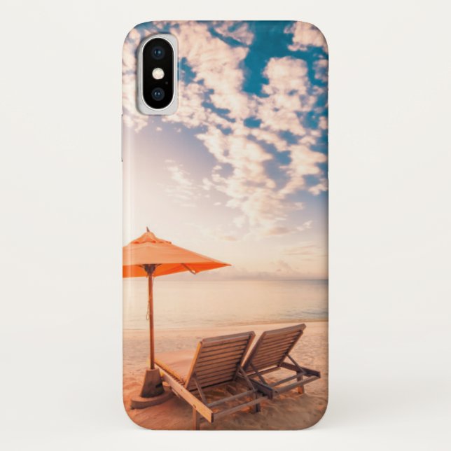 Coques Case-Mate iPhone Beau coucher du soleil de plage des Maldives (Dos)