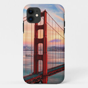 Coque Case-Mate Pour iPhone Beau coucher du soleil d'hiver chez golden gate