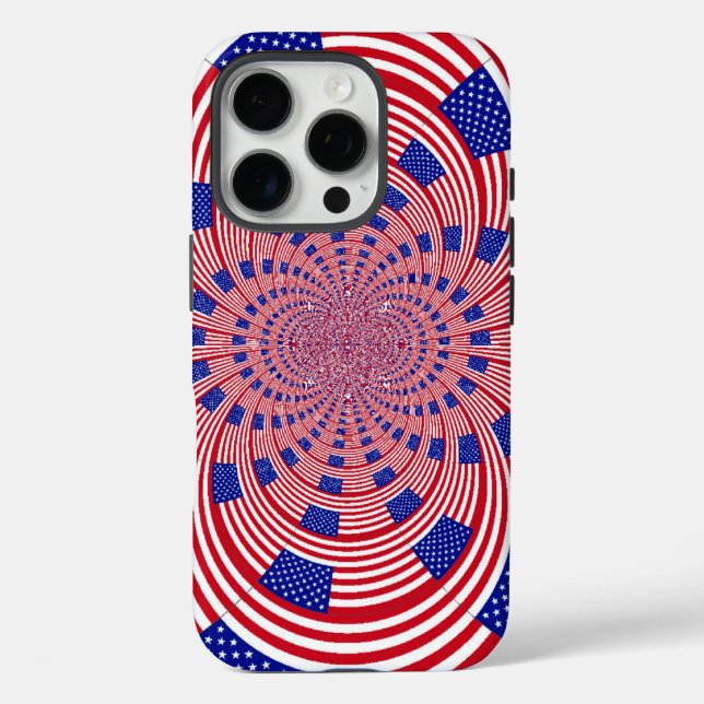 Coques Case-Mate iPhone Beau drapeau américain Extraordinaire Kaleidoscope (Verso)
