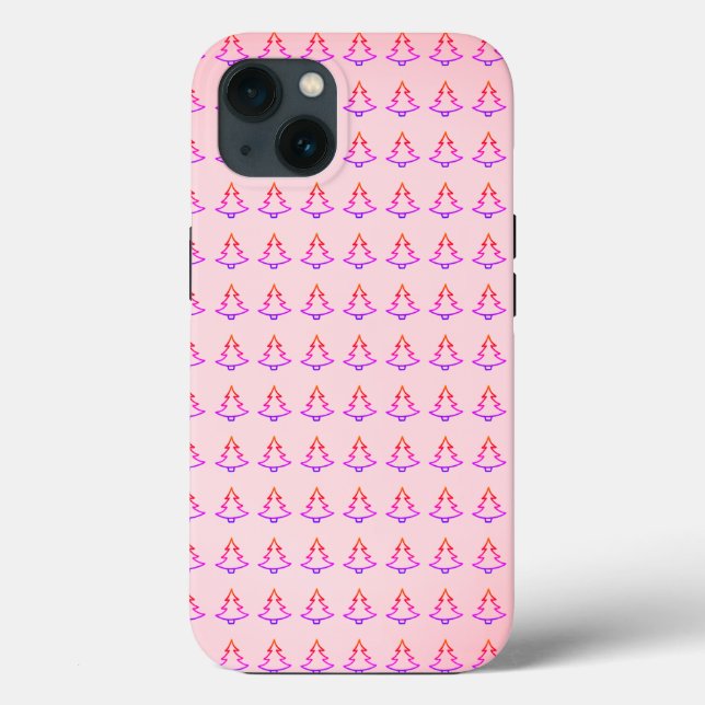 Coques Case-Mate iPhone Beau, Étonnant, Arbre de Noël Rose (Verso)