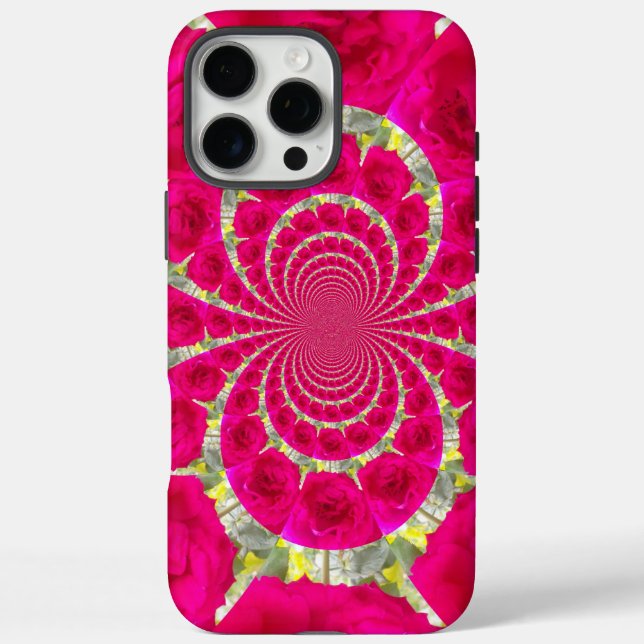 Coques Case-Mate iPhone Beau Extraordinaire Roses rouges Motif Kaleidoscop (Verso)