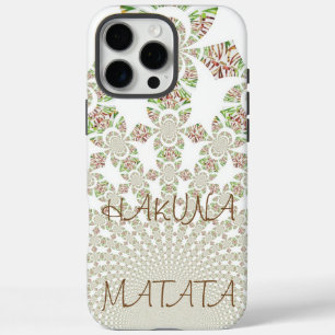 Coque iPhone 16 Pro Max Beau Hakuna Matata Texte élégant Kaleidoscope