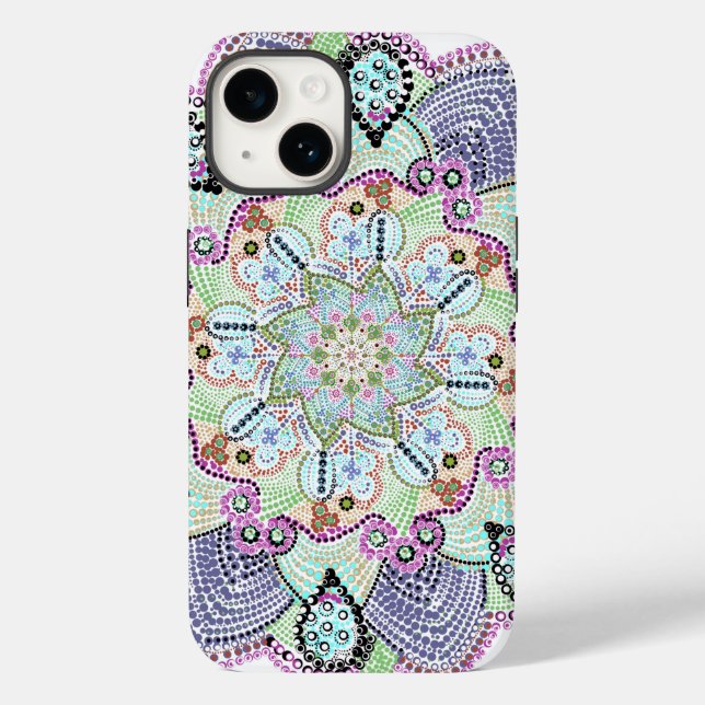 Coques Case-Mate iPhone Beau Jardin Doily Mandala Art (Verso)