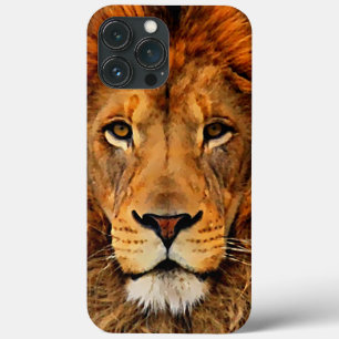 Etui iPhone 13 Pro Max Beau Lion Head Oil Art Peinture Art