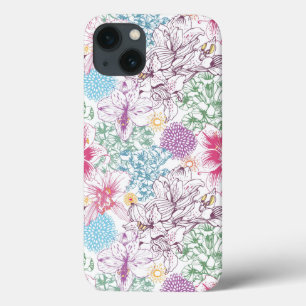 Coques Pour iPhone Beau motif avec les fleurs colorées
