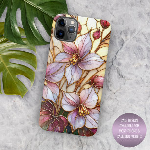 Case-Mate iPhone Case Beau motif d'art floral en verre coloré