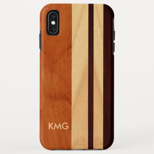 Coques Pour iPhone Beau motif en bois décoré d'un monogramme de