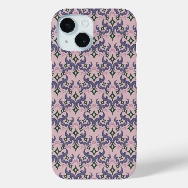 Coques Case-Mate iPhone Beau motif ethnique de Damas pointillisme  (Verso)