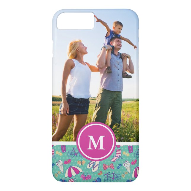 Coques Case-Mate iPhone Beau motif fait sur commande d'été de photo et de (Dos)