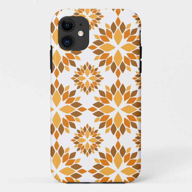 Coques Case-Mate iPhone beau motif floral brun (Dos)
