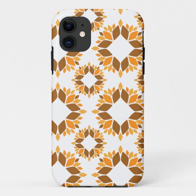 Coques Case-Mate iPhone beau motif floral brun (Dos)