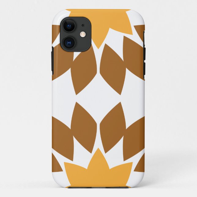 Coques Case-Mate iPhone beau motif floral brun (Dos)
