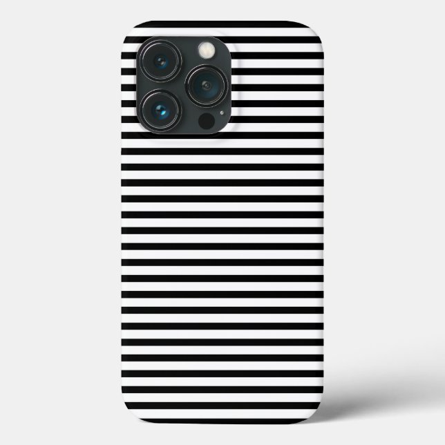 Coques Case-Mate iPhone Beau noir blanc rayures horizontales moderne desig (Verso)