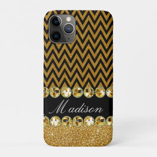 Case-Mate iPhone Case Beau or Chevron Parties scintillant Bijoux Élégant