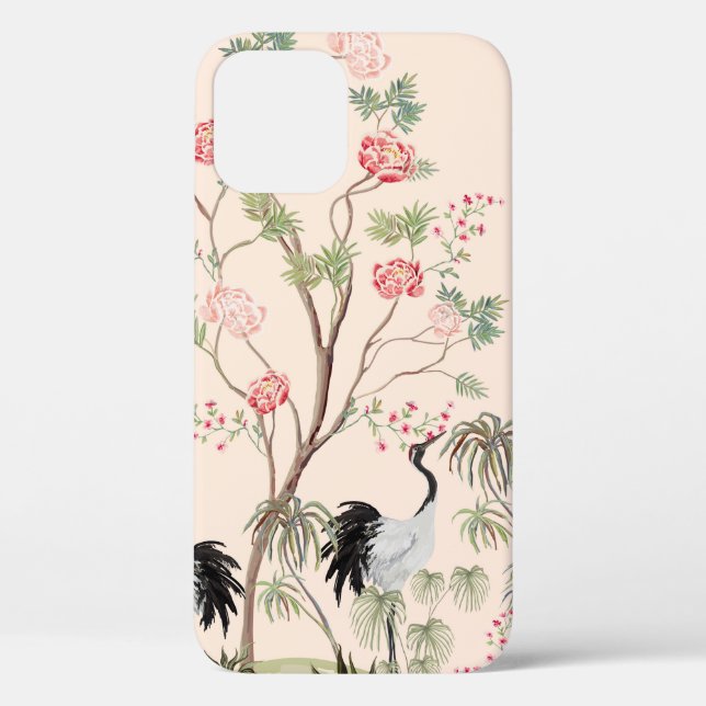 Coques Case-Mate iPhone Beau papier peint exotique chinoiserie. Main dessi (Verso)