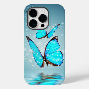 Coque Case-Mate iPhone beau papillon bleu brillant