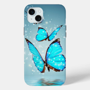Coque Case-Mate iPhone beau papillon bleu brillant
