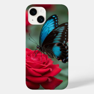 Coque Case-Mate iPhone Beau Papillon Roses Rouges - Époustouflant