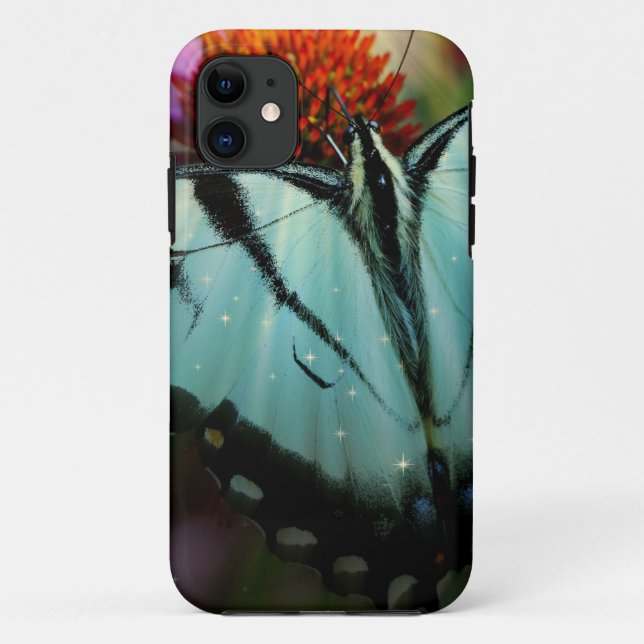 Coques Case-Mate iPhone Beau papillon Turquoise Swallowtail (Dos)