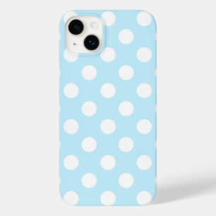 Coque Case-Mate iPhone Beau Pastel Bleu Avec Grands Pois