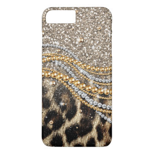 Coque iPhone 7 Plus Beau poster de animal à la mode de faux de léopard