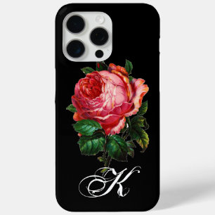 Coque Case-Mate iPhone BEAU ROSE ROSE ROSE MONOGRAM, Noir