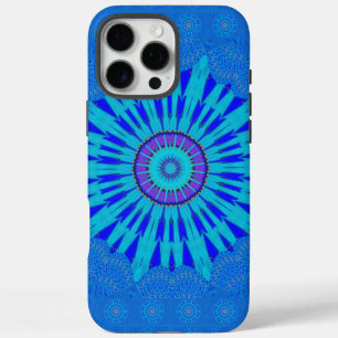 Coque iPhone 16 Pro Max Beau Royal Blue Mandala Art Imprimer