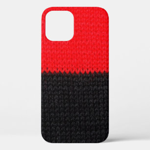 Case-Mate iPhone Case beau tissu en tricot noir et rouge avec drawin