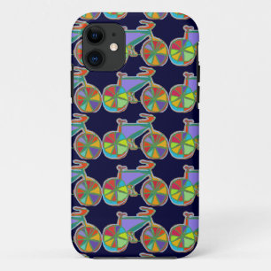 Coque iPhone 11 beau vélo d'art coloré