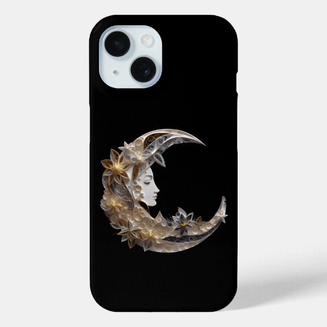 Coques Case-Mate iPhone Beau visage dans la lune (Verso)