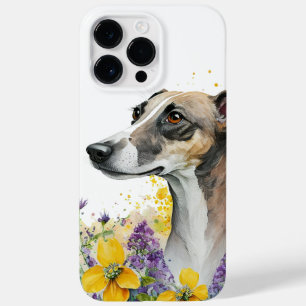COQUE Case-Mate iPhone BEAU WATERCOLOR TAN GREYHOT CHIEN BLANC