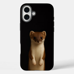Coque Pour iPhone 16 Plus Beau Weasel Black 4 Luxe iPhone 16 Plus, Élégant