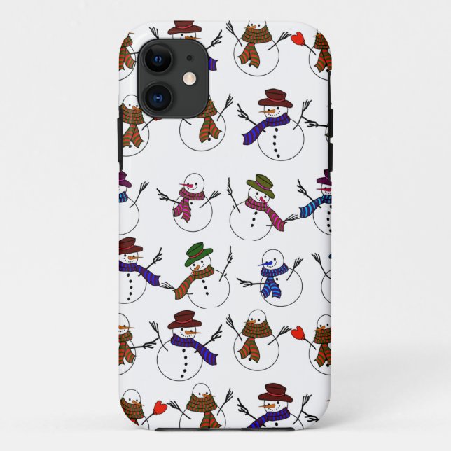 Coques Case-Mate iPhone Beaucoup de bonhommes de neige en caricature de No (Dos)