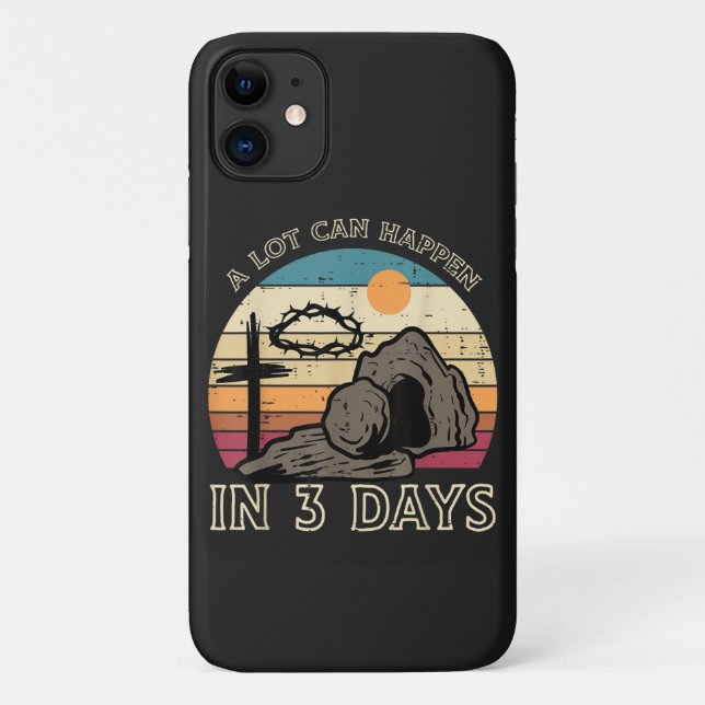 Coques Case-Mate iPhone Beaucoup de choses peuvent arriver en 3 jours Pâqu (Dos)