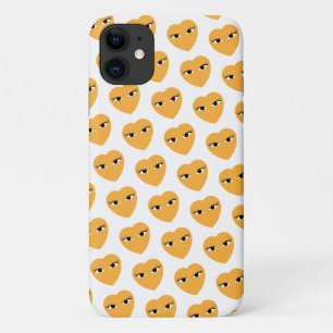 Case-Mate iPhone Case Beaucoup de mignons coeurs avec les yeux sur blanc