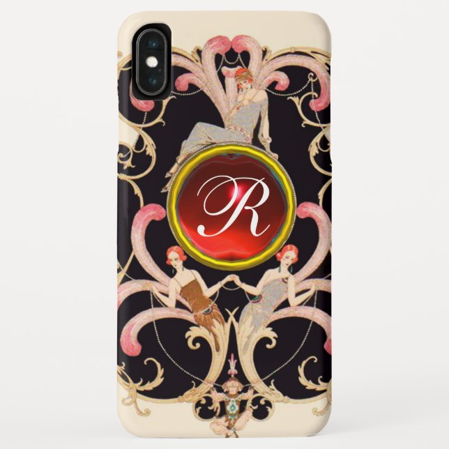 COQUES Case-Mate iPhone BEAUTÉ ART DÉCO MODE RUBIS ROUGE PIERRE PRÉCIEUSE  (Dos)