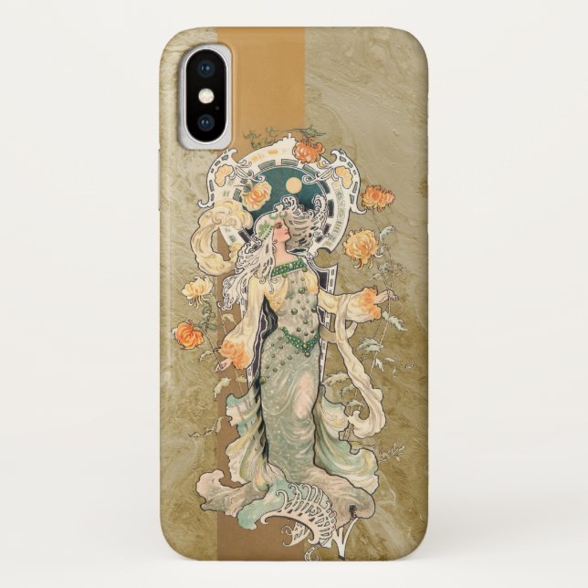 Coques Case-Mate iPhone Beauté Art Nouveau avec Chrystanthemums (Dos)